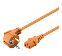 Goobay Cordon d'alimentation à angle Wentronic (Schuko IEC 320 C13) 5 m Orange G (Import Allemagne)