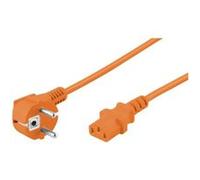 Goobay Cordon d'alimentation à angle Wentronic (Schuko IEC 320 C13) 5 m Orange G (Import Allemagne)