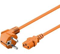Wentronic Cordon d'alimentation à angle Goobay 95288 Schuko IEC 320 C13 Orange 2 m