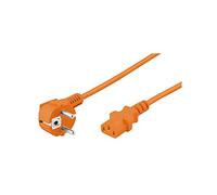 Cordon d'alimentation à angle Wentronic (Schuko à la norme IEC 320 C13) orange 3m (Import Allemagne)
