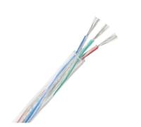 Cordon d'alimentation à Gaine Transparente de 1/3 M, 2 3 4 5 cœurs, 28/26/24/22/20/18/16awg, Ligne câble en cuivre étamé isolé PVC(3 Cores 3m,22AWG)