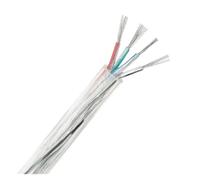 Cordon d'alimentation à Gaine Transparente de 10/ 20M, 2 3 4 5 cœurs, 28/26/24/22/20/18/16awg, Ligne câble en cuivre étamé isolé PVC(4 Cores 10m,20AWG)