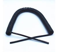 Cordon d'alimentation à ressort, Câble spiralé télescopique à ressort 2 conducteurs 24AWG 20AWG 17AWG 14AWG,5 m 7, cordon d'alimentation noir fil extensible Ligne(2 Core 20awg,Line length 5m)