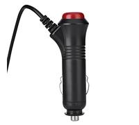 Cordon d'alimentation Allume-Cigare de Voiture, Câble 12V 3A 1.9M avec Interrupteur, Voyant Lumineux et Fusible de Surcharge, Prise CC 5.5X2.1mm