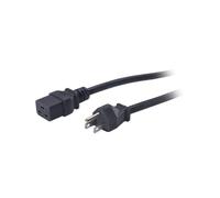 Cordon d'alimentation APC AP9872, 15A, 100-120V, IEC C19 vers NEMA 5-15P, 2.5m, Noir, 0-45°C, 0-95% HR, 230g