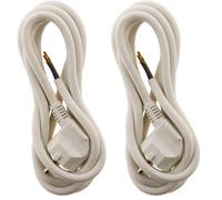 Cordon d'alimentation avec Prise 16A 3G1,5mm² 2m - Blanc - Zenitech (Lot de 2)