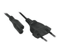 Dexlan Cordon d'alimentation 808311 – 3 m Prise Type C / Coupleur C8 250 V Noir
