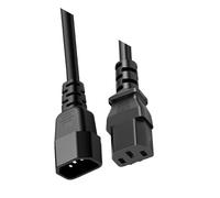 Cordon d'alimentation C13 à C14 de résistance industrielle avec boîtier renforcé 18 AWG - Noyaux en cuivre épais pour appareils puissants - Cordon d'alimentation IEC industriel en PVC