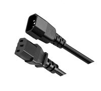 Cordon d'alimentation C13 à C14 de résistance industrielle avec boîtier renforcé 18 AWG - Noyaux en cuivre épais pour appareils puissants - Cordon d'alimentation IEC industriel en PVC