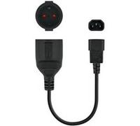 Nanocable Câble adaptateur secteur 10.22.0901 C14 mâle vers CEE7 femelle 25 cm Noir