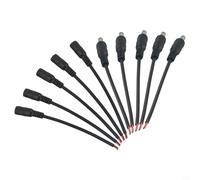Cordon d'alimentation CC 5,5 x 2,1 mm, paire de connecteurs mâles et femelles, câble de 15 cm avec fil de cuivre 22 AWG, 5 A 60 W évalué pour caméra de vidéosurveillance, bande lumineuse LED, caméra