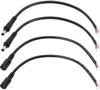 Cordon d'alimentation DC en Queue de Cochon de 25 cm, câble de Prise mâle et Femelle 18 AWG 12V 5A 5,5 mm x 2,1 mm avec verrou pour éviter Les Chutes
