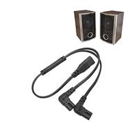 Cordon d'alimentation divisé Y IEC320 C8 mâle vers Double IEC320 C7 Femelle | Câble répartiteur d'alimentation ca 100-250V 1 entrée 2 sorties, pour moniteur LCD, lampe de bureau, haut-parleur 1500W