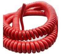 Cordon d'alimentation en Spirale for Gros équipement de Machine, Fil Courbe à Ressort, câble de capteur Automobile, Long télescopique(Stretch 16 Meter)