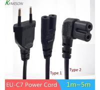 Cordon d'alimentation EU vers IEC 320C C7, Schuko CEE7/16 vers C7 Firgure 8, câble d'alimentation pour Samsung, Philips, Sony, TV LED, 3m/5m Câble droit de 0,5 mètre
