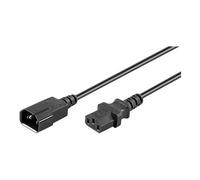 Cordon d'alimentation - GOOBAY - 0 5 m - Noir - IEC 60320 C14/C13 - Mle/femelle