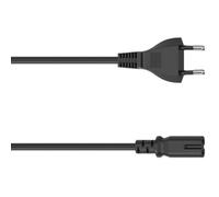 Hama Câble d'alimentation 7200747 – Connecteur Euro 2 pôles – Noir 1,5 m