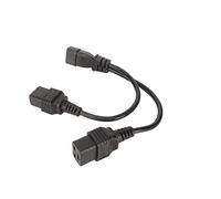 Cordon d'alimentation IEC320 C14 vers Double IEC320 C19, câble d'alimentation répartiteur en Y avec Coque en PVC, Conception 1 entrée 2 Sorties pour adaptateurs d'ordinateur