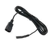 Cordon d'alimentation IEC320 C14 vers IEC320 C7, Gaine Extérieure en PVC de Conception Renforcée Mâle à Femelle Conducteur en Cuivre sans Oxygène IEC320 2500W Cordon d'alimentation pour Lampe