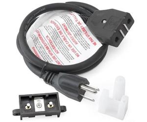 Cordon d'alimentation magnétique détachable pour friteuse électrique - Modèles 8 L et 10 L, résistant à la chaleur jusqu'à 1050 °C, connexion amovible sûre, noir, lot de 1