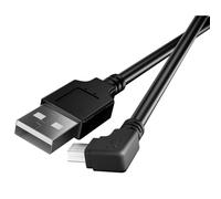 Cordon d'alimentation pour caméra embarquée à angle droit de 5 m, câble de charge mini USB à 90 degrés 24 AWG pour GPS Garmin Nuvi, appareil photo Canon, caméra embarquée, etc. Mini appareils USB