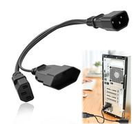 Cordon d'alimentation pour onduleur PDU, type Y C14 vers C13 + répartiteur européen type Y, fiche IEC 14 vers prise IEC 13 et prise européenne CEE 7/16, 250 V, 10 A, rallonge de 30 cm, compatible avec