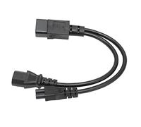 Cordon d'alimentation Répartiteur C14 vers C13 + C5 Y, Câble Adaptateur Répartiteur IEC320 C14 Mâle vers C13 + C5 Femelle, Câble Adaptateur Répartiteur Y 32 Cm