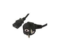 Cordon d'alimentation secteur 2 pôles + terre CEE7/7 / IEC C13 3.00 m noir