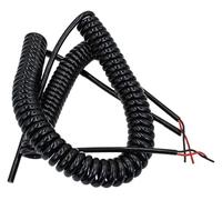 Cordon d'alimentation secteur spiralé à ressort, 1,2 mètre, câble à rétraction automatique, câble à 2 ou 4 conducteurs, connecteur de 0,5 mm² (0,75 millimètre carré)(3 Core,0.75mm 18AWG)