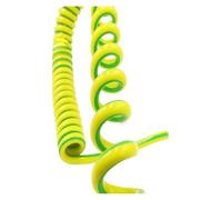 Cordon d'alimentation secteur spiralé flexible à ressort, câble télescopique jaune à 1 conducteur 20 AWG, 18 AWG, 15 AWG, 13 AWG, cordon d'alimentation extensible(1 Core 13awg Length 1 Meters)