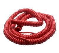 Cordon d'alimentation spiralé carré à 2 conducteurs de 1,5 mm², câble rouge ressort en cuivre(Stretch 10 Meters)