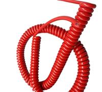 Cordon d'alimentation spiralé Flex Curly Spring Co Câble d'alimentation télescopique enroulé en cuivre pur carré à 2 noyaux de 0,5 mm, 1 4 mètres(2 meters)