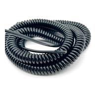 Cordon d'alimentation spiralé Flex Curly Spring Co Cordon d'alimentation enroulé à 2 conducteurs, rallonge de,5 mètres, 24AWG-15AWG(18AWG 0.7mm2)