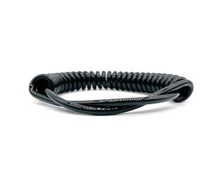 Cordon d'alimentation spiralé Flex Curly Spring Co Fil spiralé enroulé à 4 conducteurs rétractable, 1 mètre droit, 2,5 mètres, 24/20/18 AWG(20AWG)