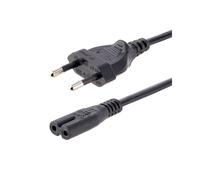 Cordon d'alimentation StarTech.com 1m, EU vers C7, 2.5A 250V, 18AWG, H03VVH2-F, Noir - Connecteur CEE 7/16 vers Coupleur C7, Certifié CE/RoHS