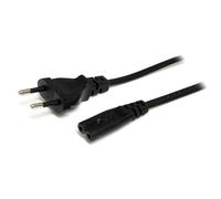 Cordon d'alimentation - STRAßE TECH - IEC C7 (Figure-8) - Prise Europe 2 pôles - 1,5 m - Noir
