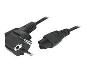 Cordon d'alimentation tripolaire PC CEE7 / C5 noir - 3,0 m