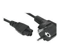 Cordon d'alimentation tripolaire PC CEE7 / C5 noir - 5,0 m