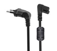 Cordon D'Alimentation Ue Pour Samsung Tv,Câble D'Alimentation Samsung À 90 Degrés Avec Prise D'Alimentation Ca Ue Coudée Pour Caméra D'Imprimante Ps4 Apple Tv.With Filer.1.5M