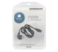 Fackelmann Cordon d'alimentation, Caoutchouc, Noir, 26 x 18,5 x 3,5 cm