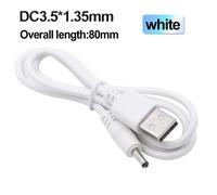 Cordon d'alimentation USB vers DC3.5 x 1.35mm, pour lampe USB, ventilateur, horloge, dessin animé, Mini haut parleurs 5V, 2 couleurs en option, 1 pièce