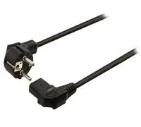 Cordon d'alimentation - VALUE LINE - Fiche coudée - 2 m - Noir - Normes KEMA/VDE