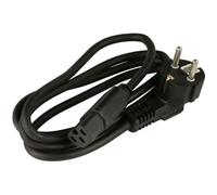 Zenitech - Cordon d'alimentation Ménager HO5RRF 120° 3G1 Classe 1 - Remplacement pour Appareils de Bureautique - Fil 1,5m - Noir - 1,5m