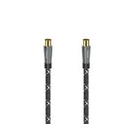 Cordon d'antenne, coax. mâle - coax. fem., métal, doré, 10,0 m, 120 dB
