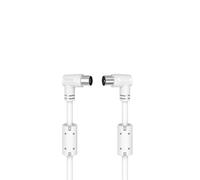 Cordon d'antenne, f. coax. mâle - f. coax. fem., 90°, 3,0 m, 90 dB