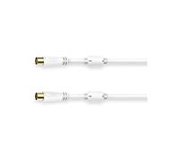 Cordon d'antenne - HAMA - 5,0 m - Doré - 100 dB - Coaxial mâle/femelle
