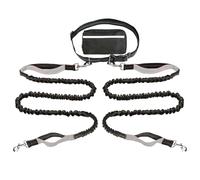 Cordon d'arrimage pour chien - Laisse d'entraînement réfléchissante - Laisse de course robuste en nylon avec sac de rangement pour races moyennes et grandes - Exercice de sécurité