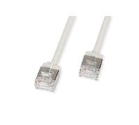 Cordon DataCenter U/FTP Cat.6A A), LSOH, slim, pour chemins très courts, gris, 2 m