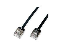 Cordon DataCenter U/FTP Cat.6A A), LSOH, slim, pour chemins très courts, noir, 1 m