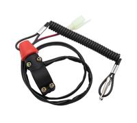 Cordon d'attache Universel pour Interrupteur d'arrêt de Moto, pour Guidon de 22mm, Scooter, ATV, Quad, Compatible avec Les Fournitures d'imprimante(Black Kill Switch)